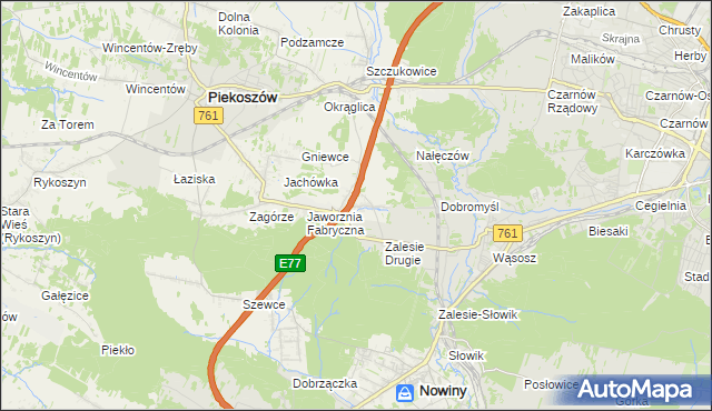 mapa Janów gmina Piekoszów, Janów gmina Piekoszów na mapie Targeo