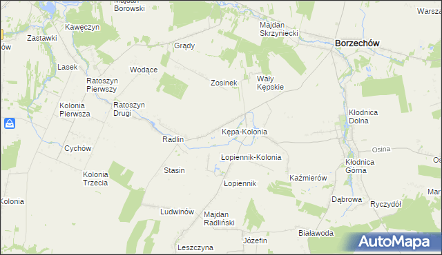mapa Kępa-Kolonia, Kępa-Kolonia na mapie Targeo