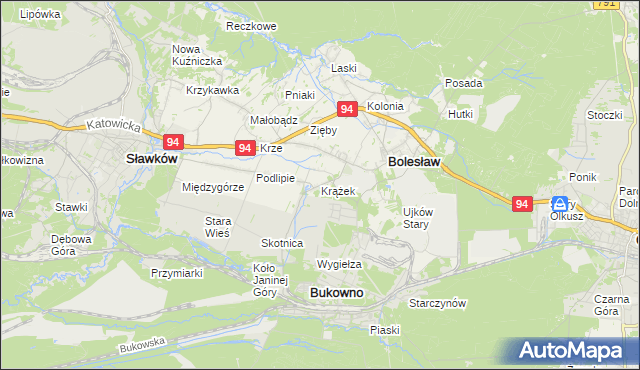 mapa Krążek, Krążek na mapie Targeo