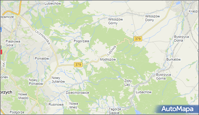 mapa Modliszów, Modliszów na mapie Targeo
