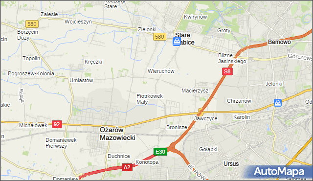 mapa Piotrkówek Duży, Piotrkówek Duży na mapie Targeo