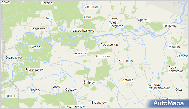 mapa Szczonów, Szczonów na mapie Targeo