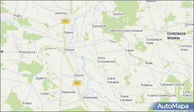 mapa Wola Droszewska, Wola Droszewska na mapie Targeo