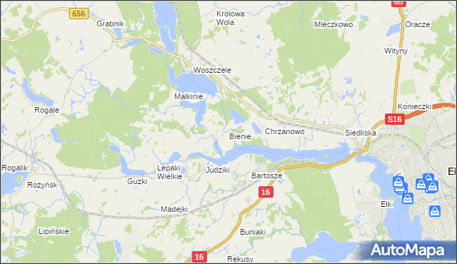 mapa Bienie, Bienie na mapie Targeo