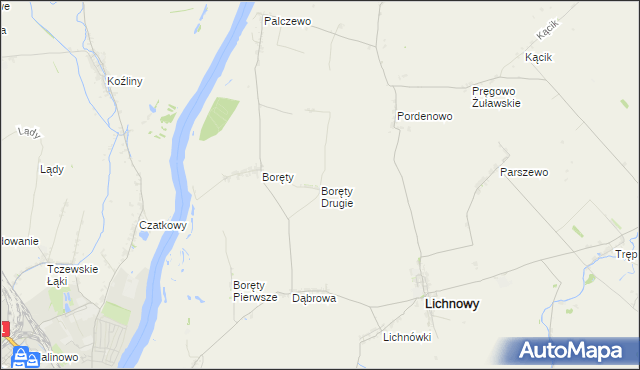 mapa Boręty Drugie, Boręty Drugie na mapie Targeo