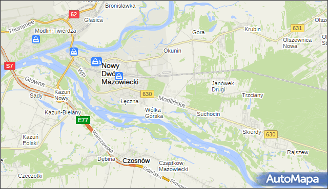 mapa Boża Wola gmina Jabłonna, Boża Wola gmina Jabłonna na mapie Targeo