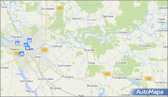mapa Bystrzek, Bystrzek na mapie Targeo