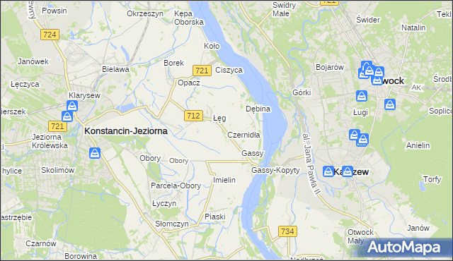 mapa Czernidła, Czernidła na mapie Targeo