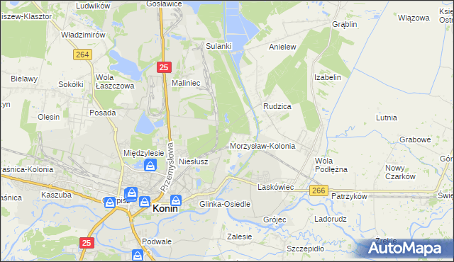 mapa Długa Łąka, Długa Łąka na mapie Targeo