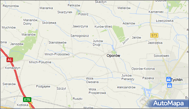 mapa Dobrzewy, Dobrzewy na mapie Targeo