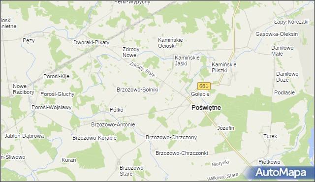 mapa Dzierżki, Dzierżki na mapie Targeo