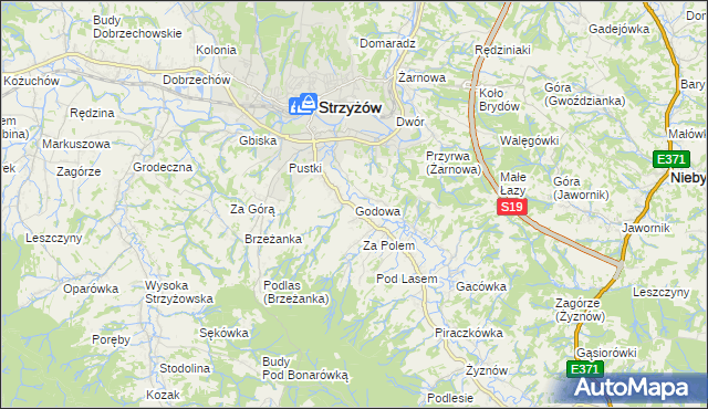 mapa Godowa, Godowa na mapie Targeo