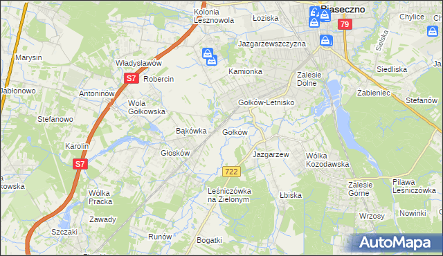 mapa Gołków, Gołków na mapie Targeo