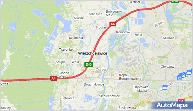 mapa Gosławice gmina Wierzchosławice, Gosławice gmina Wierzchosławice na mapie Targeo
