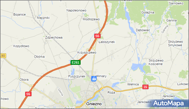 mapa Goślinowo, Goślinowo na mapie Targeo