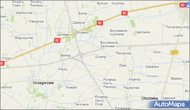 mapa Grodna, Grodna na mapie Targeo