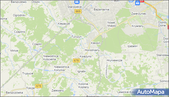 mapa Horodniany, Horodniany na mapie Targeo