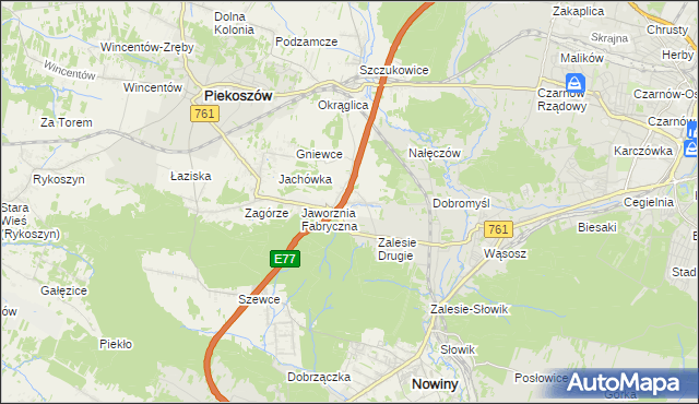 mapa Janów gmina Piekoszów, Janów gmina Piekoszów na mapie Targeo