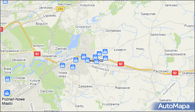 mapa Jasin gmina Swarzędz, Jasin gmina Swarzędz na mapie Targeo