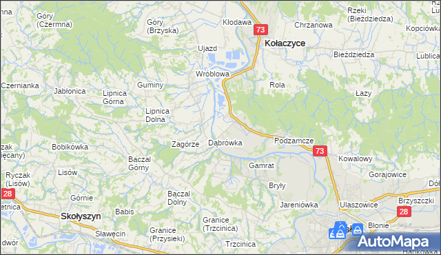 mapa Krajowice, Krajowice na mapie Targeo
