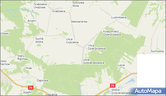 mapa Księżomierz-Osada, Księżomierz-Osada na mapie Targeo