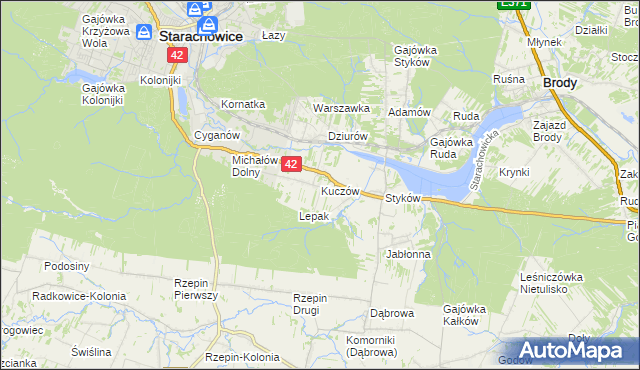 mapa Kuczów, Kuczów na mapie Targeo