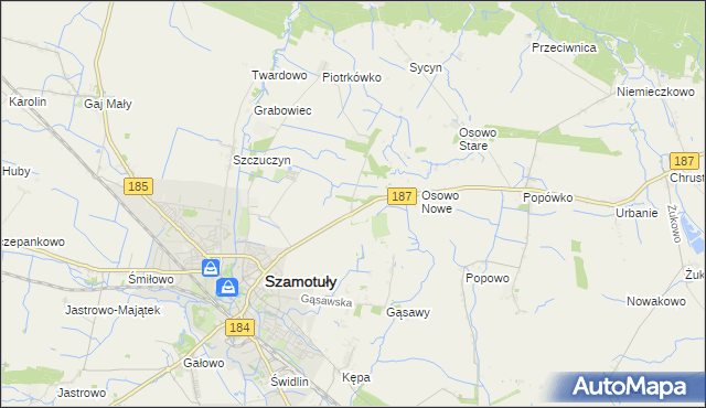 mapa Ludwikowo gmina Szamotuły, Ludwikowo gmina Szamotuły na mapie Targeo