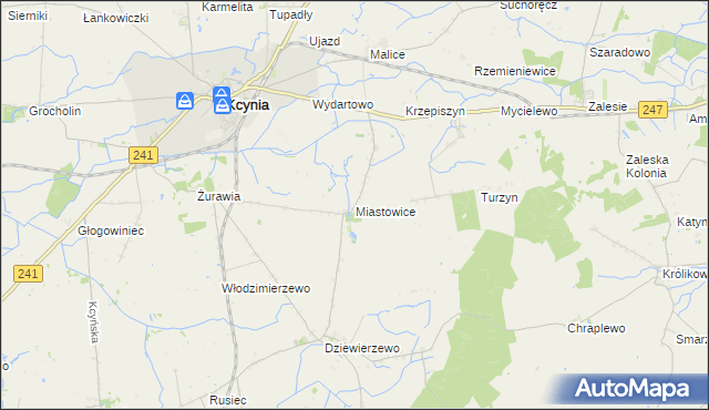 mapa Miastowice, Miastowice na mapie Targeo