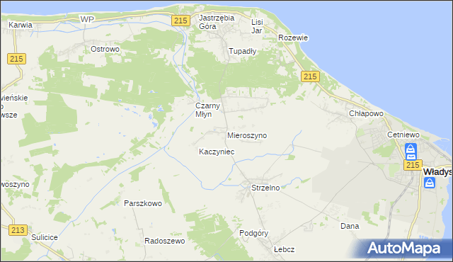 mapa Mieroszyno, Mieroszyno na mapie Targeo