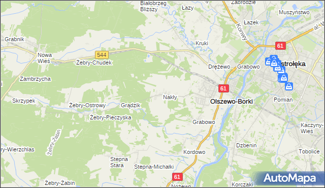 mapa Nakły, Nakły na mapie Targeo
