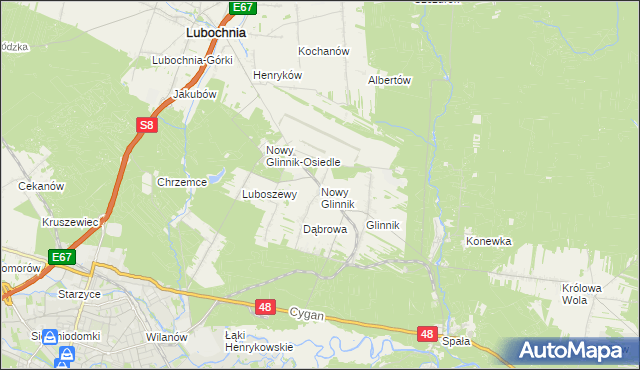 mapa Nowy Glinnik, Nowy Glinnik na mapie Targeo