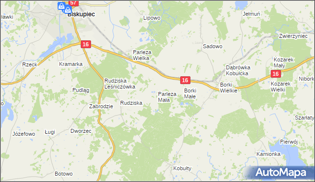 mapa Parleza Mała, Parleza Mała na mapie Targeo