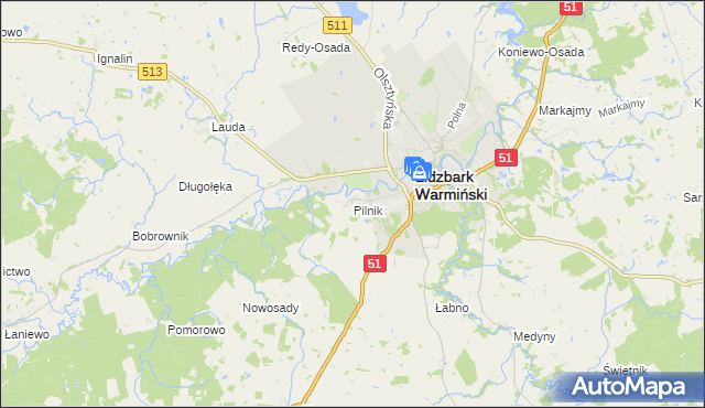 mapa Pilnik, Pilnik na mapie Targeo