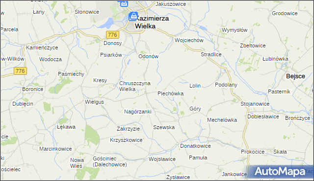 mapa Plechówka, Plechówka na mapie Targeo