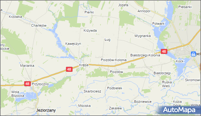 mapa Poizdów-Kolonia, Poizdów-Kolonia na mapie Targeo