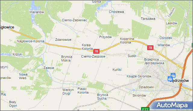 mapa Prząsław, Prząsław na mapie Targeo