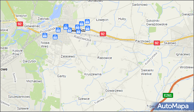 mapa Rabowice, Rabowice na mapie Targeo