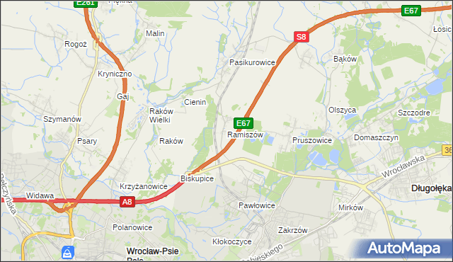 mapa Ramiszów, Ramiszów na mapie Targeo
