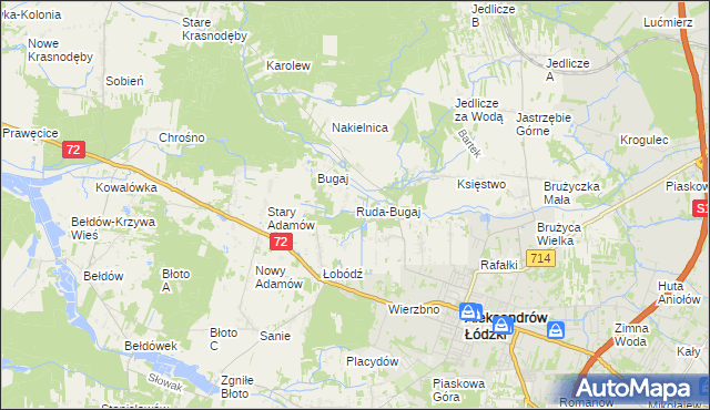 mapa Ruda-Bugaj, Ruda-Bugaj na mapie Targeo