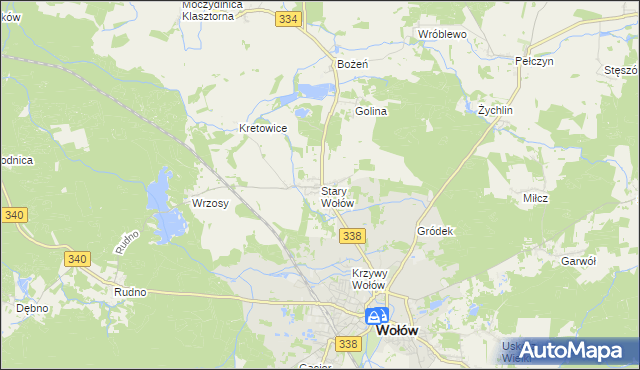 mapa Stary Wołów, Stary Wołów na mapie Targeo