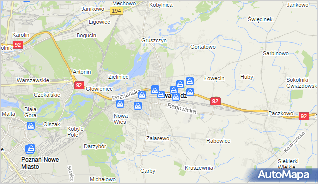 mapa Swarzędz, Swarzędz na mapie Targeo