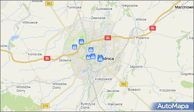 mapa Świdnicy, Świdnica na mapie Targeo