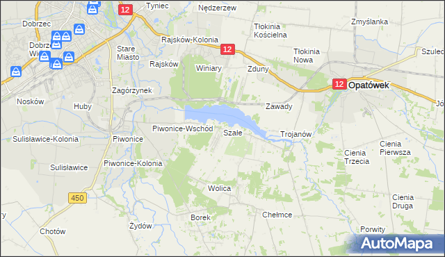 mapa Szałe, Szałe na mapie Targeo