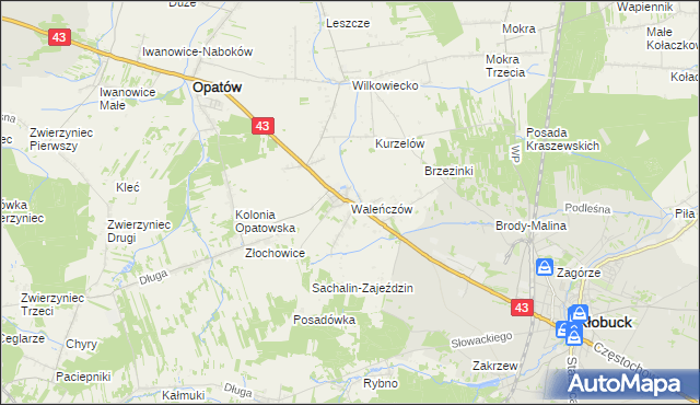 mapa Waleńczów, Waleńczów na mapie Targeo