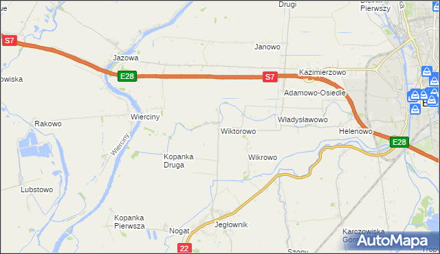 mapa Wiktorowo gmina Gronowo Elbląskie, Wiktorowo gmina Gronowo Elbląskie na mapie Targeo