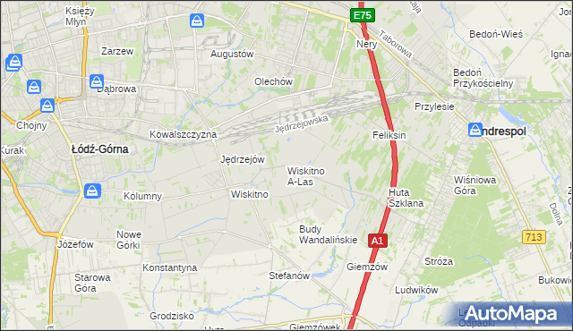 mapa Wiskitno A-Las, Wiskitno A-Las na mapie Targeo