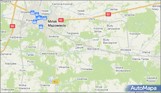 mapa Zakole-Wiktorowo, Zakole-Wiktorowo na mapie Targeo