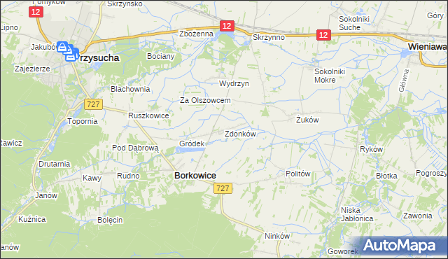 mapa Zdonków, Zdonków na mapie Targeo