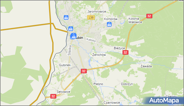 mapa Żenichów, Żenichów na mapie Targeo