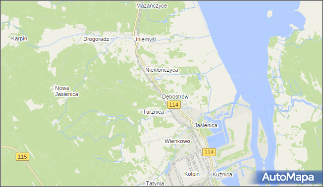 mapa Dębostrów, Dębostrów na mapie Targeo